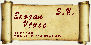 Stojan Utvić vizit kartica